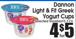 Supremo Foods Inc Dannon Light & Fit Greek Yogurt Cups offer