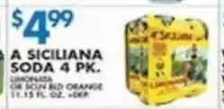 Associated A siciliana soda 4 pk. offer