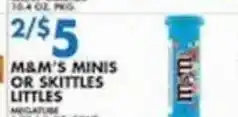 Associated M&m's minis or skittles littles offer