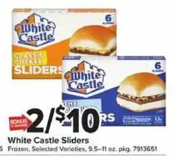 Giant Food White Castle Sliders offer