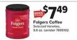 Giant Food Folgers Coffee offer
