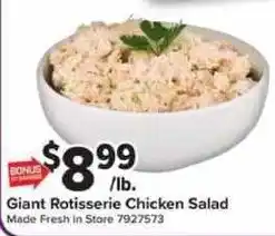 Giant Food Giant Rotisserie Chicken Salad offer
