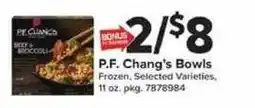 Giant Food P.F. Chang's Bowls offer