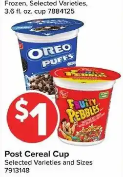 Giant Food Post Cereal Cup offer