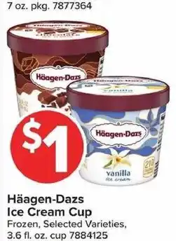 Giant Food Häagen-Dazs ice cream cup offer