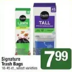 Star Market Signature Trash Bags offer
