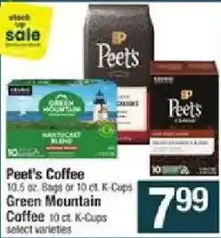 Star Market Peet's Coffee Green Mountain Coffee offer