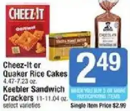 Star Market Cheez-it or Quaker Rice Cakes offer