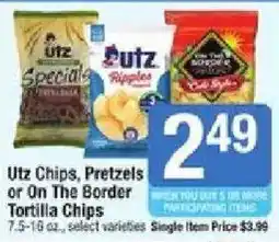 Star Market Utz Chips, Pretzels or On The Border Tortilla Chips offer