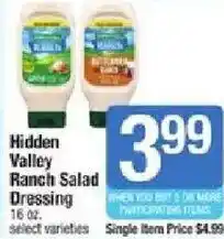 Star Market Hidden Valley Ranch Salad Dressing offer
