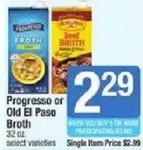 Star Market Progresso or Old El Paso Broth offer