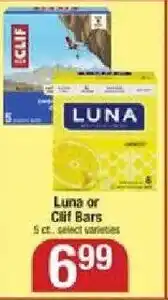 Star Market Luna or Clif Bars offer