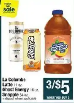 Star Market La Colombe Latte Ghost Energy Snapple offer