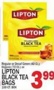 C Town Lipton black tea bags offer