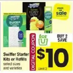 Star Market Swiffer Starter Kits or Refills offer