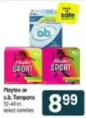 Star Market Playtex or a.b. Tampons offer