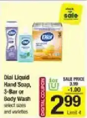 Star Market Dial Liquid Hand Soap, 3-Bar or Body Wash offer