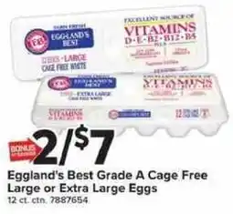 Giant Food Eggland's Best Grade A Cage Free Large or Extra Large Eggs offer