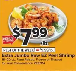Giant Food Extra Jumbo Raw EZ Peel Shrimp offer