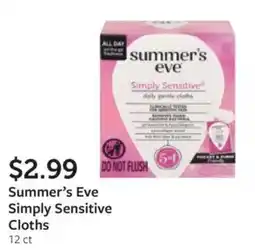 Fareway Summer's Eve Simply Sensitive Cloths offer