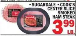C Town Sugardale cook's center slice smoked ham steak offer