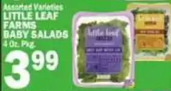 C Town Little leaf farms baby salads offer