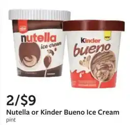 Fareway Nutella or Kinder Bueno Ice Cream offer