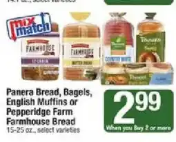 Shaw's Panera Bread, Bagels, English Muffins or Pepperidge Farm Farmhouse Bread offer