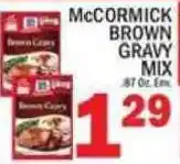 C Town McCormick brown gravy mix offer