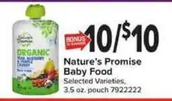 Giant Food Nature's Promise Baby Food offer