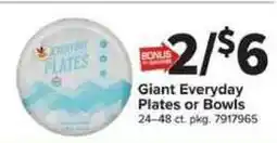 Giant Food Joyful Plates Giant Everyday Plates or Bowls offer