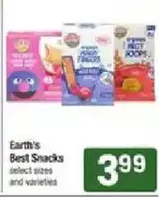 Shaw's Earth's Best Snacks offer
