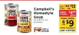 ShopRite Campbell's Homestyle Soup offer