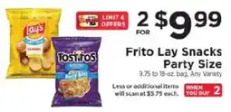 ShopRite Frito Lay Snacks Party Size offer