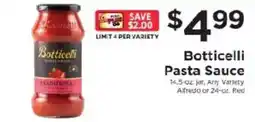 ShopRite Botticelli pasta sauce offer