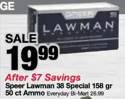 Bi-Mart Speer Lawman 38 Special offer