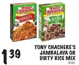 Foodarama Tony Chachere's jambalaya or dirty rice mix offer