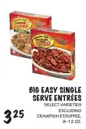 Foodarama Big easy single serve entrées offer