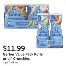 Fareway Gerber Value Pack Puffs or Lil' Crunchies offer