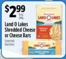 Pioneer Supermarkets Land O Lakes Shredded Cheese or Cheese Bars offer
