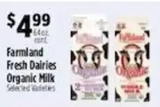 Pioneer Supermarkets Farmland Fresh Dairies Organic Milk offer