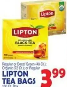 Bravo Supermarkets Lipton tea bags offer