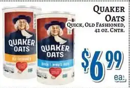 Trade Fair Supermarket Quaker oats quick, old fashioned offer