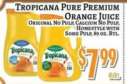Trade Fair Supermarket Tropicana pure premium orange juice offer