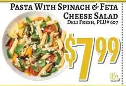 Trade Fair Supermarket Deli Fresh pasta with spinach & feta cheese salad offer