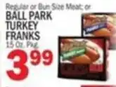 Bravo Supermarkets Ball Park turkey franks offer