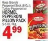 Bravo Supermarkets Hormel pepperoni pillow pack offer