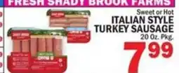 Bravo Supermarkets Italian style turkey sausage offer