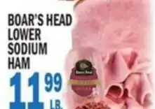 Bravo Supermarkets Boar's Head lower sodium ham offer