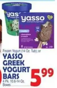 Bravo Supermarkets Yasso Greek Yogurt Bars offer